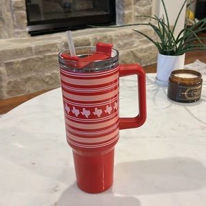 HEB Texas Stainless Steel Tumbler with handle 40 oz NWT